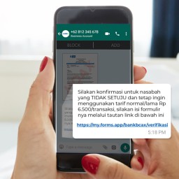 Waspada Penipuan Kenaikan Tarif Transaksi Bank BCA, Jangan Buka Link atau Hubungi Penipu