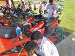 Peduli Banjir : 150 Motor Honda Milik Korban Banjir Malang Dapat Layanan Servis Gratis.