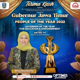Gubernur Khofifah Raih Predikat Governor of The Year for Education and Empowerment Tahun 2022
