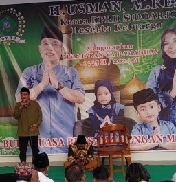 Ketua DPRD Sidoarjo H. Usman Gelar Buka Bersama Dengan Awak Media