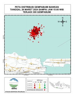 Selasa Siang Gempa Tektonik 4,3 SR Terasa di Laut Tuban