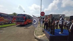 Wali Kota Madiun Lepas 14 Bus Pemudik Balik ke Jakarta dan Surabaya