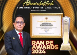 Pemprov Jatim Pertahankan Raihan RAN PE Award