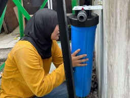 KKN ITS Manfaatkan Air Hujan jadi Air Bersih