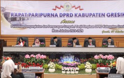 Pimpinan DPRD Gresik Masa Jabatan 2024-2029 Resmi Digedok