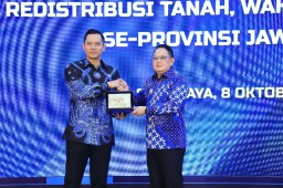Di Depan Menteri AHY, Pj Gubernur Adhy Sebut Capaian PTSL Jatim Tembus 100 Persen,
