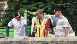 Plt Bupati Subandi Pantau Sejumlah Titik Genangan Banjir di Sidoarjo