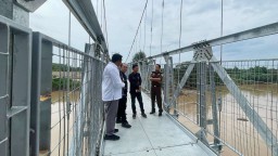 Jembatan Gantung Patihan Madiun Kembali Difungsikan