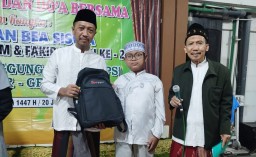 Bersama LPS Manyar, PT BKMS Bantu Perlengkapan Sekolah Untuk Anak Yatim Piatu di 3 Desa Kecamatan Manyar