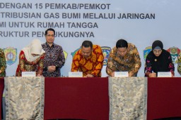 15 Kota/Kabupaten Teken MoU dengan Ditjen Migas Kementerian ESDM Untuk Penyediaan dan Pendistribusian Jaringan Gas Rumah