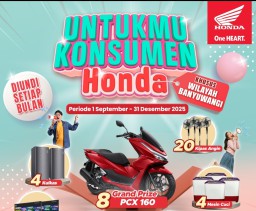 Beli Motor Honda di Banyuwangi, Berkesempatan Bawa Pulang PCX 160 dan Ratusan Hadiah