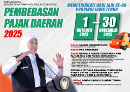 Sambut HUT Provinsi Jawa Timur Ke-80, Pembebasan Pajak Daerah Untuk Masyarakat Jatim