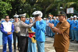 Sinergi Keselamatan, MPM Honda Jatim Dukung Program HELMON Polres Pasuruan