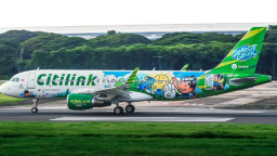 Citilink dan AQUA Luncurkan Desain Livery Khusus
