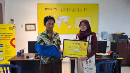 Pengemudi Maxim Korban Kecelakaan di Kediri Terima Santunan