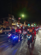 Ratusan Biker Komunitas Meriahkan Vario 125 Night Ride di Blitar