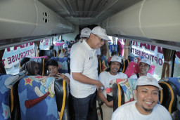 Dukung Mudik Aman, SPMT Berangkatkan Pemudik dari Medan