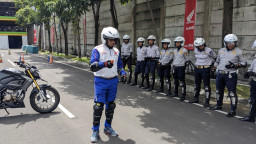 MPM Honda Jatim Gandeng Dishub Surabaya dan BPTD dalam Pelatihan Safety Riding untuk Petugas Lapangan