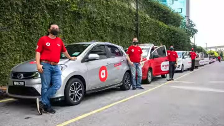 Para driver taksi online Air Asia 