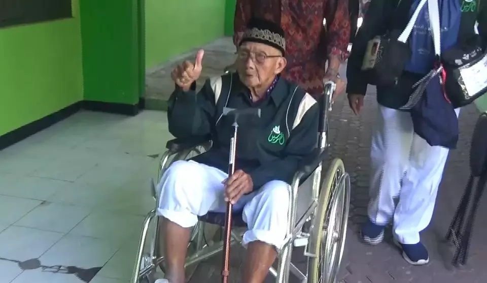Hardjo Mislan, Jamaah Haji Tertua Tiba di Ponorogo, Begini Kondisinya