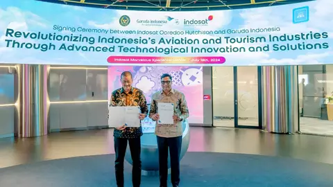 Indosat dan Garuda Jajaki Kolaborasi Strategis
