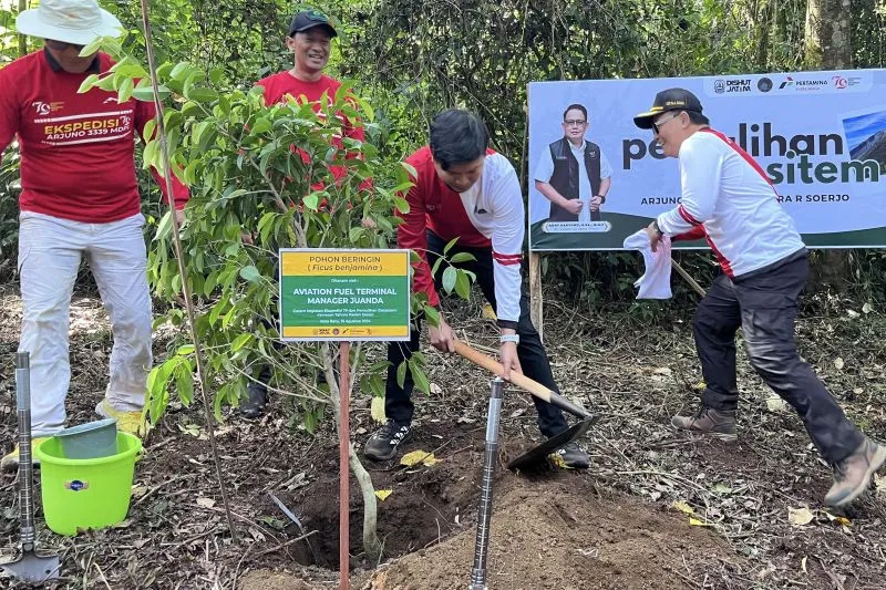Pertamina Patra Niaga Hijaukan Lereng Arjuno Lewat Penanaman Pohon Sambut HUT RI