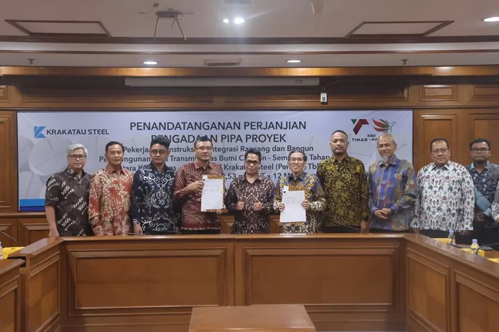 Krakatau Steel Suplai Pipa Baja untuk Proyek Pipa Transmisi Gas Bumi Cisem II