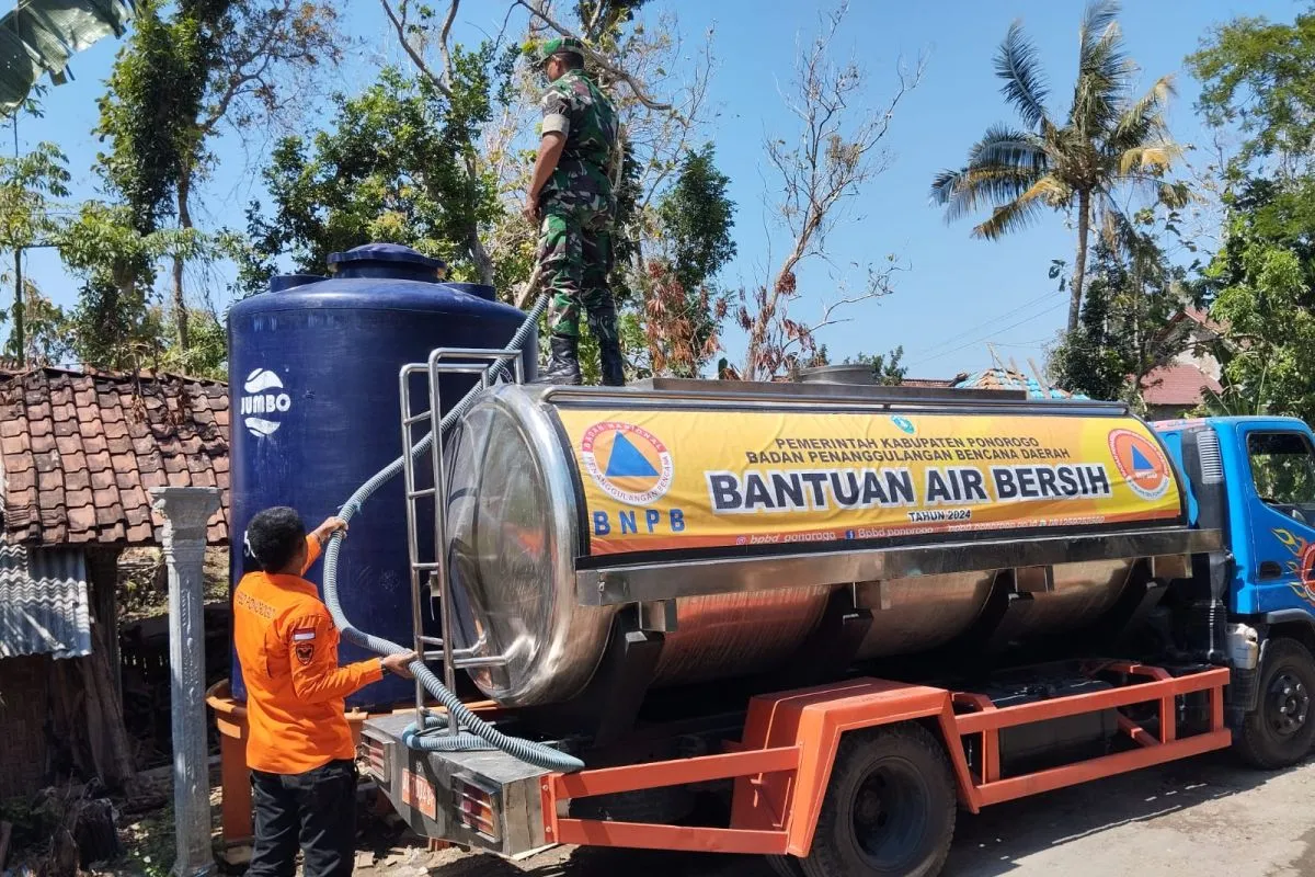Bantu Warga, BPBD Ponorogo Distribusikan 277 Ribu Liter Air Bersih