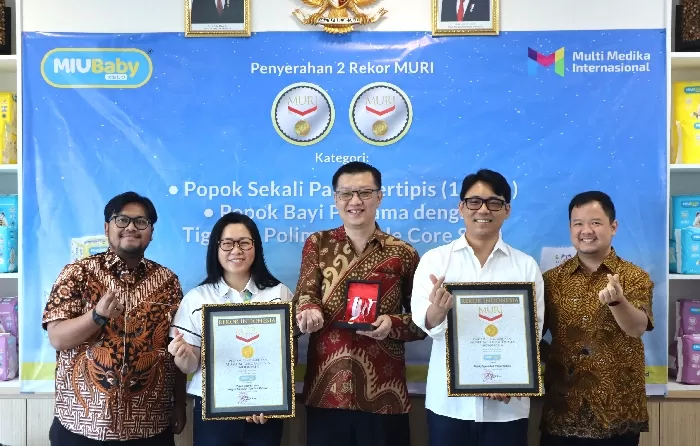 Produksi Popok Bayi Tertipis, MIUBaby Pegang Rekor MURI