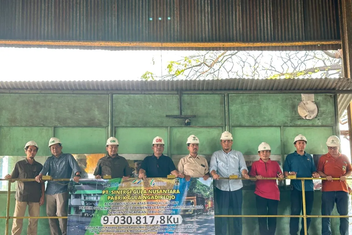 PG Ngadiredjo Giling Tebu 9,03 Juta Kuintal