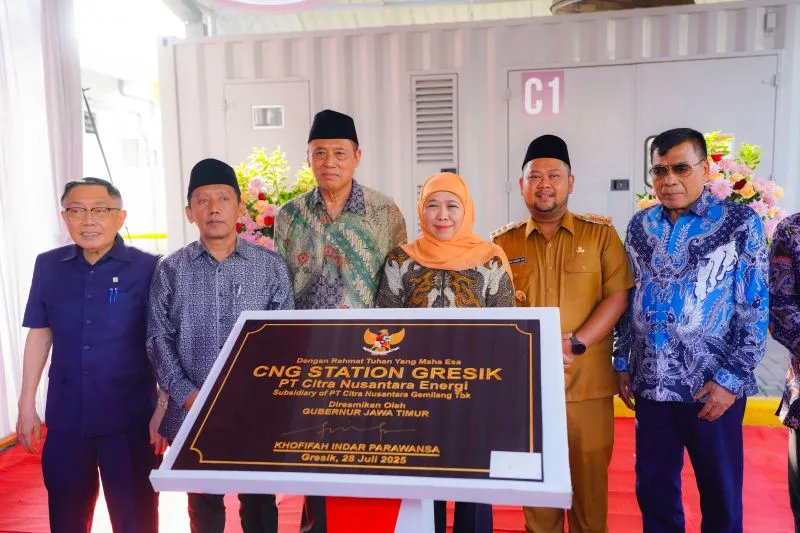 Dorong Energi Hijau, Gubernur Khofifah Resmikan CNG Station di Gresik