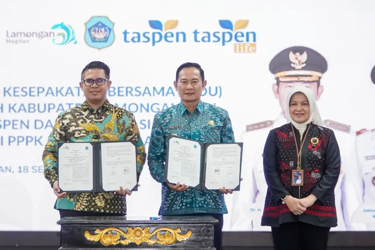 Jamin Asuransi ASN, Pemkab Lamongan Sepakati MoU Dengan PT Taspen
