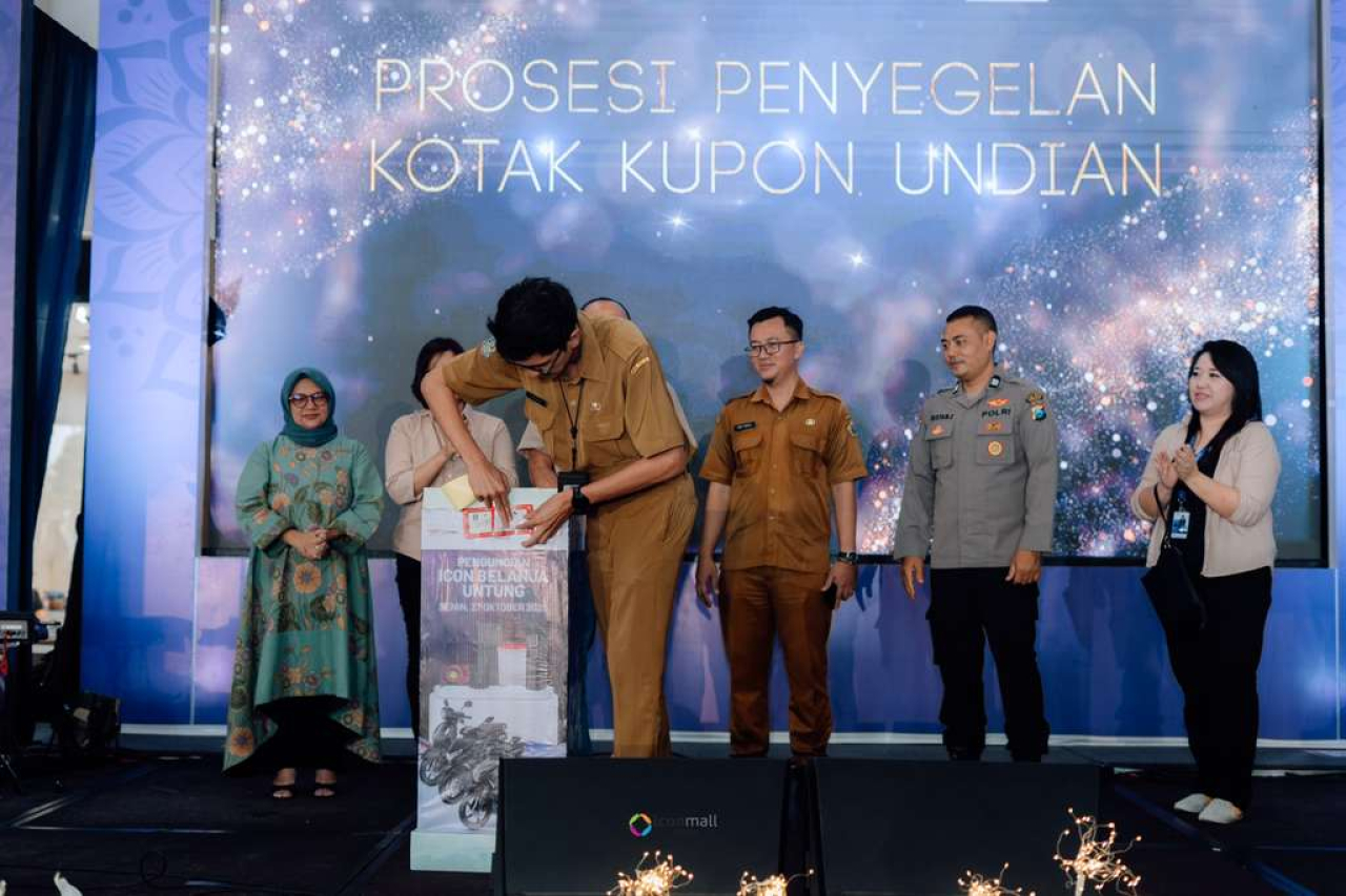 Kegiatan pengundian Icon Belanja Untung 2025.