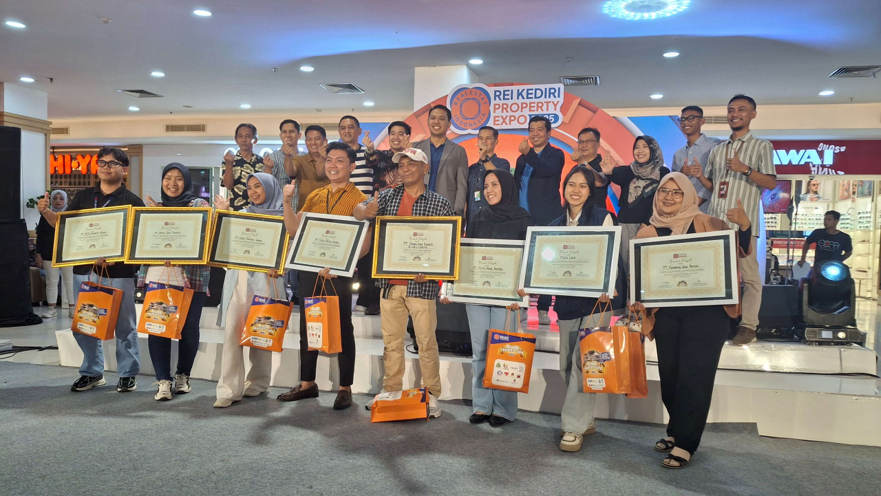 Ketua REI Komisariat Kediri Harrys Mahboby, saat acara penutupan REI Kediri Property Expo Tahun 2025, di Kediri Town Square