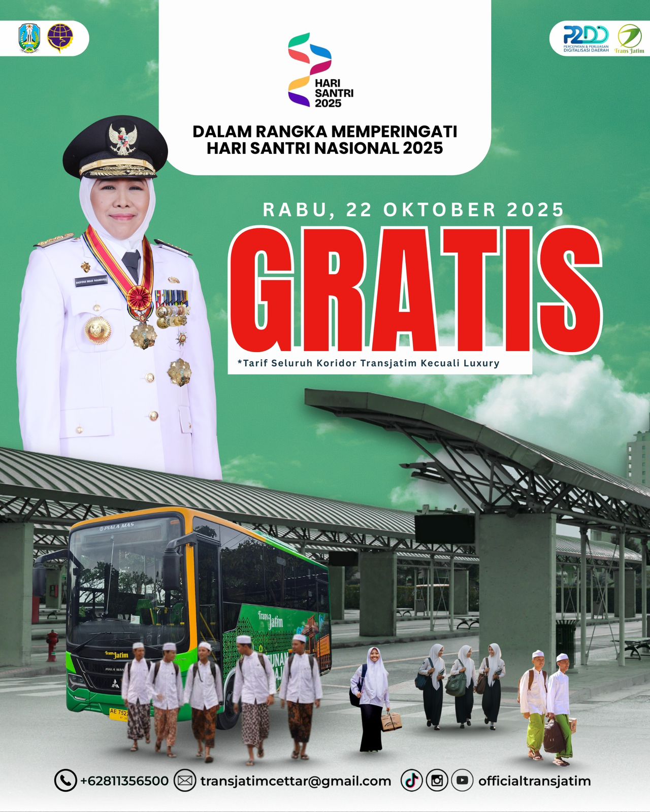 Pemerintah Provinsi Jawa Timur melalui Dinas Perhubungan Provinsi Jawa Timur memberikan tarif gratis bagi seluruh pengguna layanan Trans Jatim kecuali armada luxury.