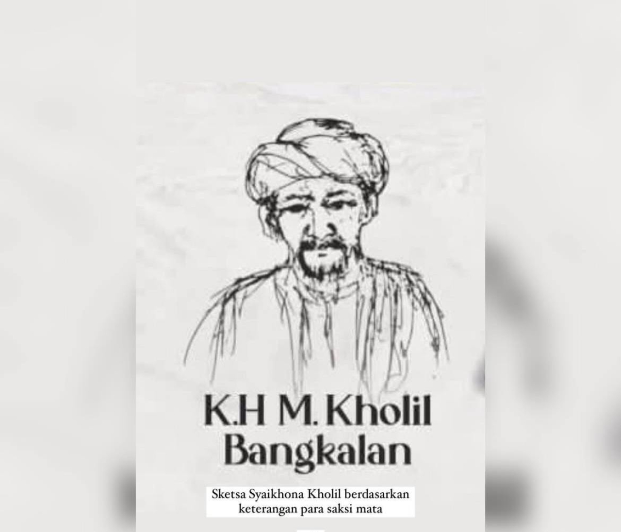Foto ilustrasi sketsa Syaikhona Muhammad Kholil