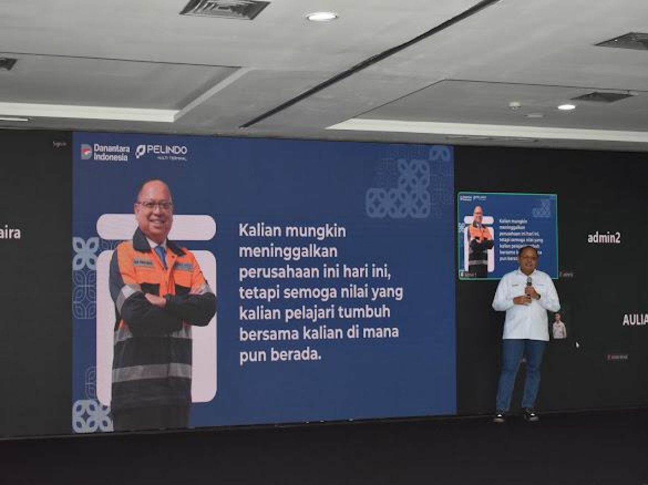 Direktur SDM PT Pelindo Multi Terminal, Edi Priyanto saat memberi pembekalan