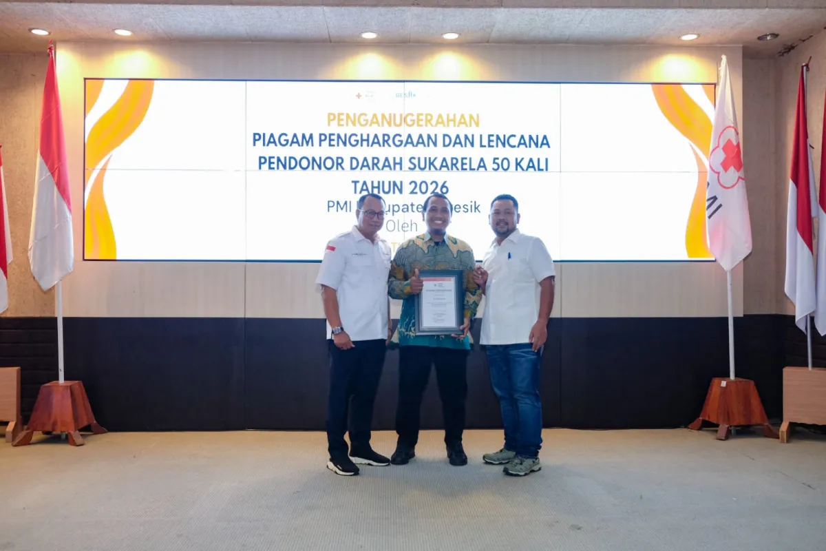 Pendonor Darah 50 Kali Dapat Apresiasi dari Bupati Gresik