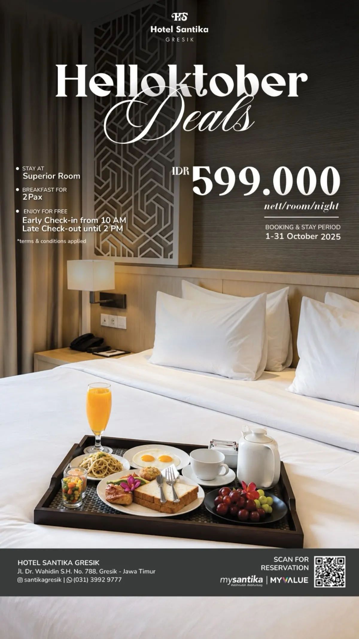 Sambut Oktober, Hotel Santika Gresik Tawarkan  Helloktober Deals