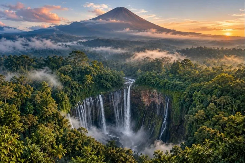 Air terjun Tumpak Sewu jadi andalan Kabupaten Lumajang menarik wisatawan mancanegara