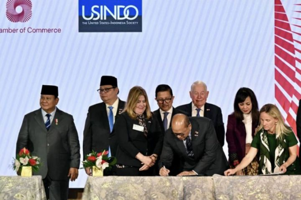 Kegiatan penandatanganan MoU perpanjangan hak operasi tambang PT Freeport Indonesia (PTFI) di Papua hingga 2041