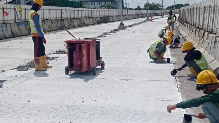Jelang Arus Mudik, Peningkatan Jalan Tol Surabaya-Gempol Hampir Rampung