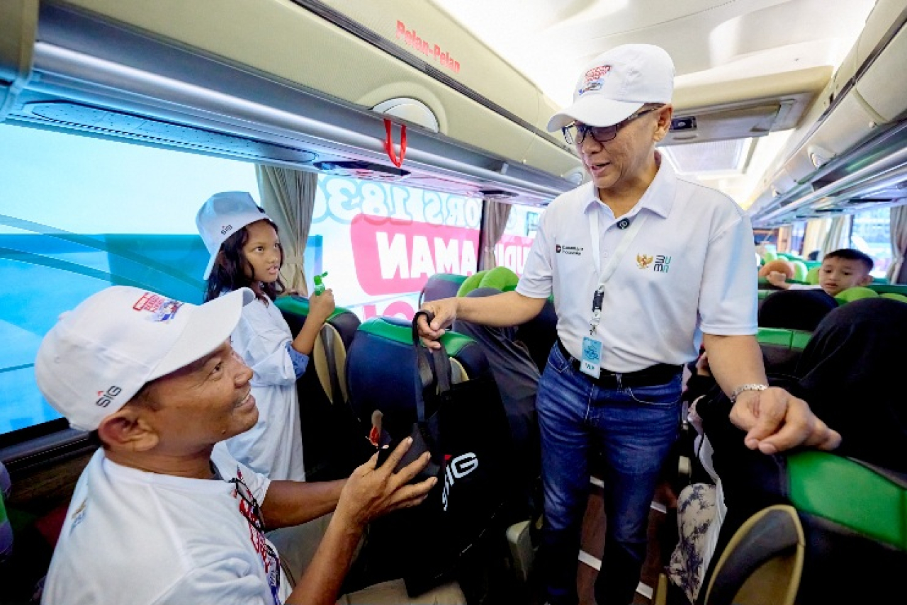Dalam Mudik Bersama BUMN 2026, PT Semen Indonesia (Persero) Tbk (SIG) berpartisipasi dengan memberangkatkan 1.653 pemudik