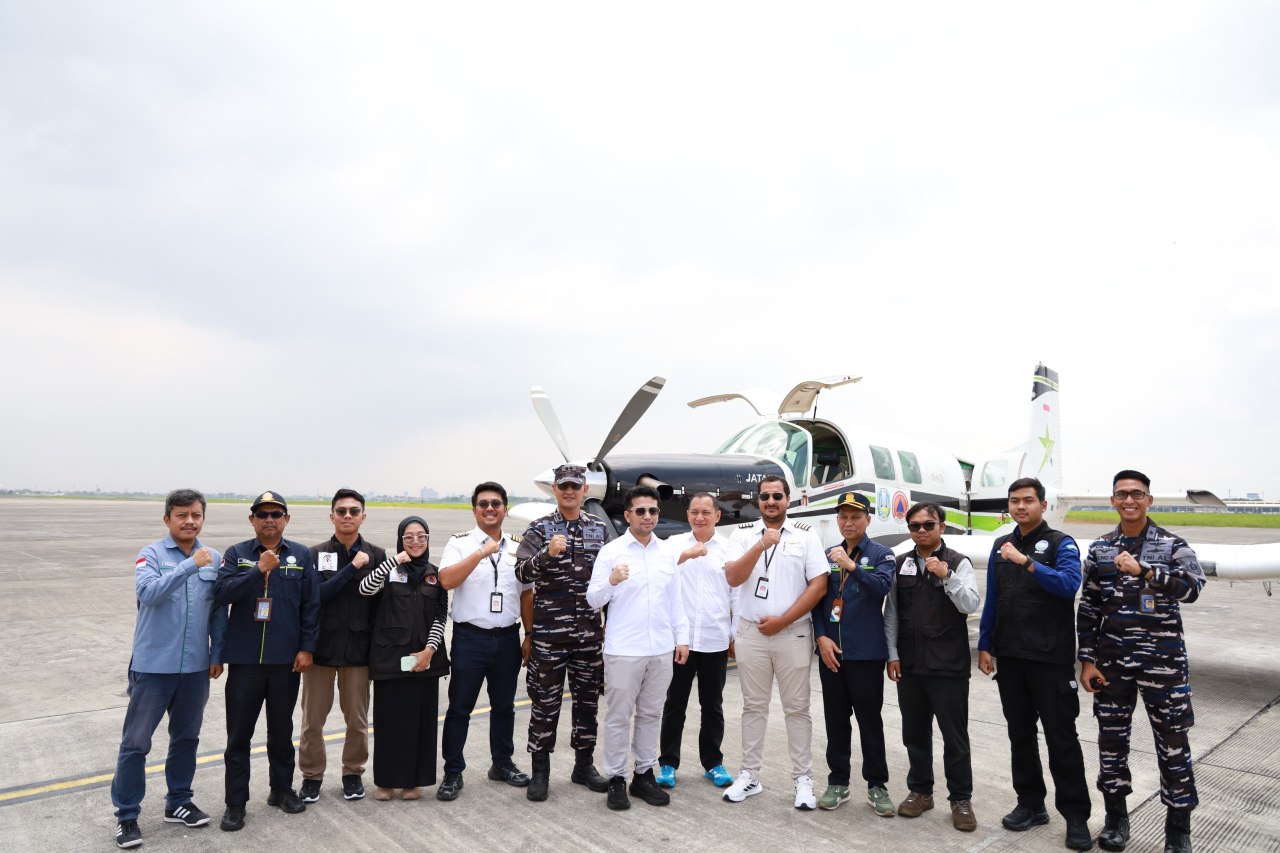 BMKG bersama BPBD Jawa Timur melaksanakan Operasi Modifikasi Cuaca (OMC) dari Bandara Juanda Sidoarjo
