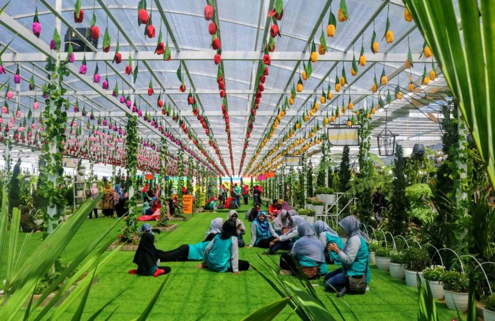 Destinasi wisata Santera di Pujon Malang dibanjiri wisatawan saat libur Lebaran