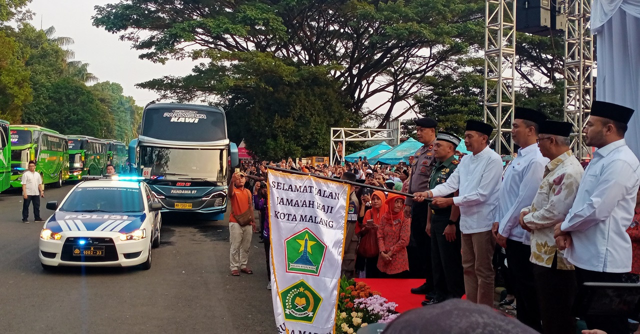 Ilustrasi pemberangkatan jamaah calon haji Kota Malang