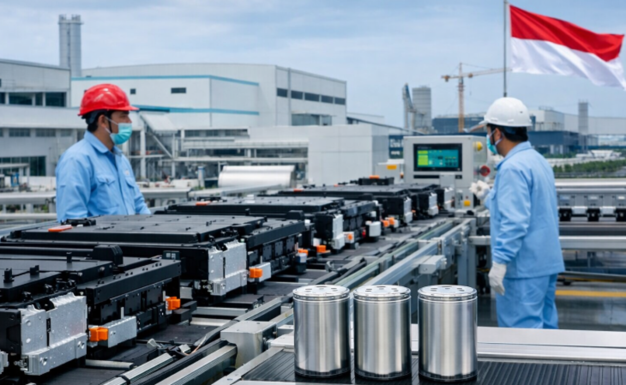 Fasilitas produksi baterai tersebut dikelola oleh PT Contemporary Amperex Technology Indonesia Battery, perusahaan patungan antara Indonesia Battery Corporation—anggota Grup MIND ID—dengan konsorsium