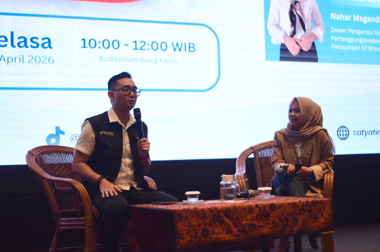 Kuliah umum ini menghadirkan Finan Syaifullah, Senior Vice President Sekretariat Perusahaan Pelindo Multi Terminal, sebagai pembicara utama