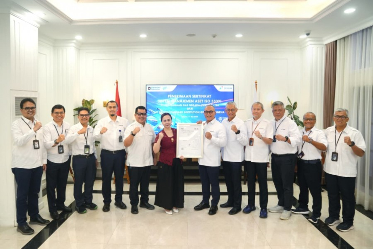 PT Perusahaan Gas Negara (Persero) Tbk (PGN) sebagai Subholding Gas Pertamina kembali memperoleh sertifikasi Sistem Manajemen Aset ISO 55001 dari British Standards Institution Group Indonesia (BSI Group Indonesia)
