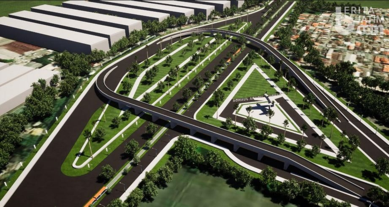 Maket fly over Gedangan Sidoarjo